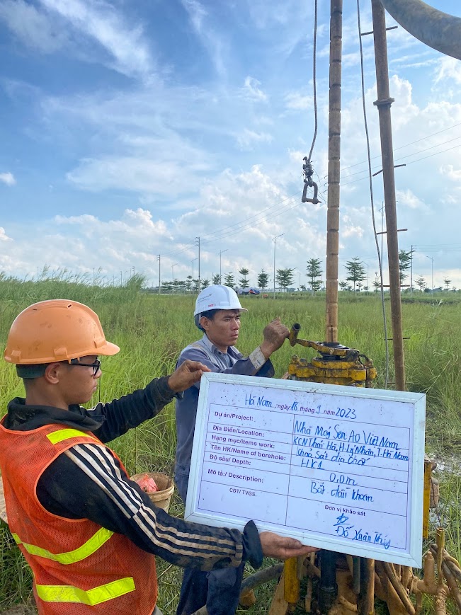 Khảo sát địa chất nhà máy sen ao